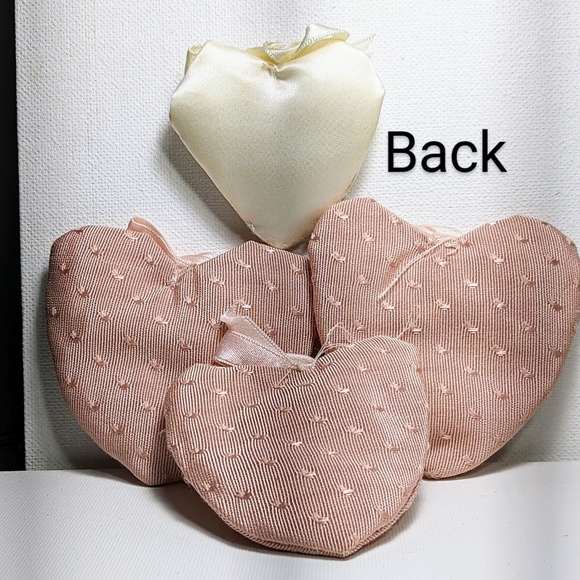 Ornaments, Satin, Hearts, Victorian, Handmade, Decorations Valentines day, pink - Picture 4 of 6
